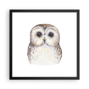 Pôster com moldura preta - Olhe-me nos olhos - 40x40 cm