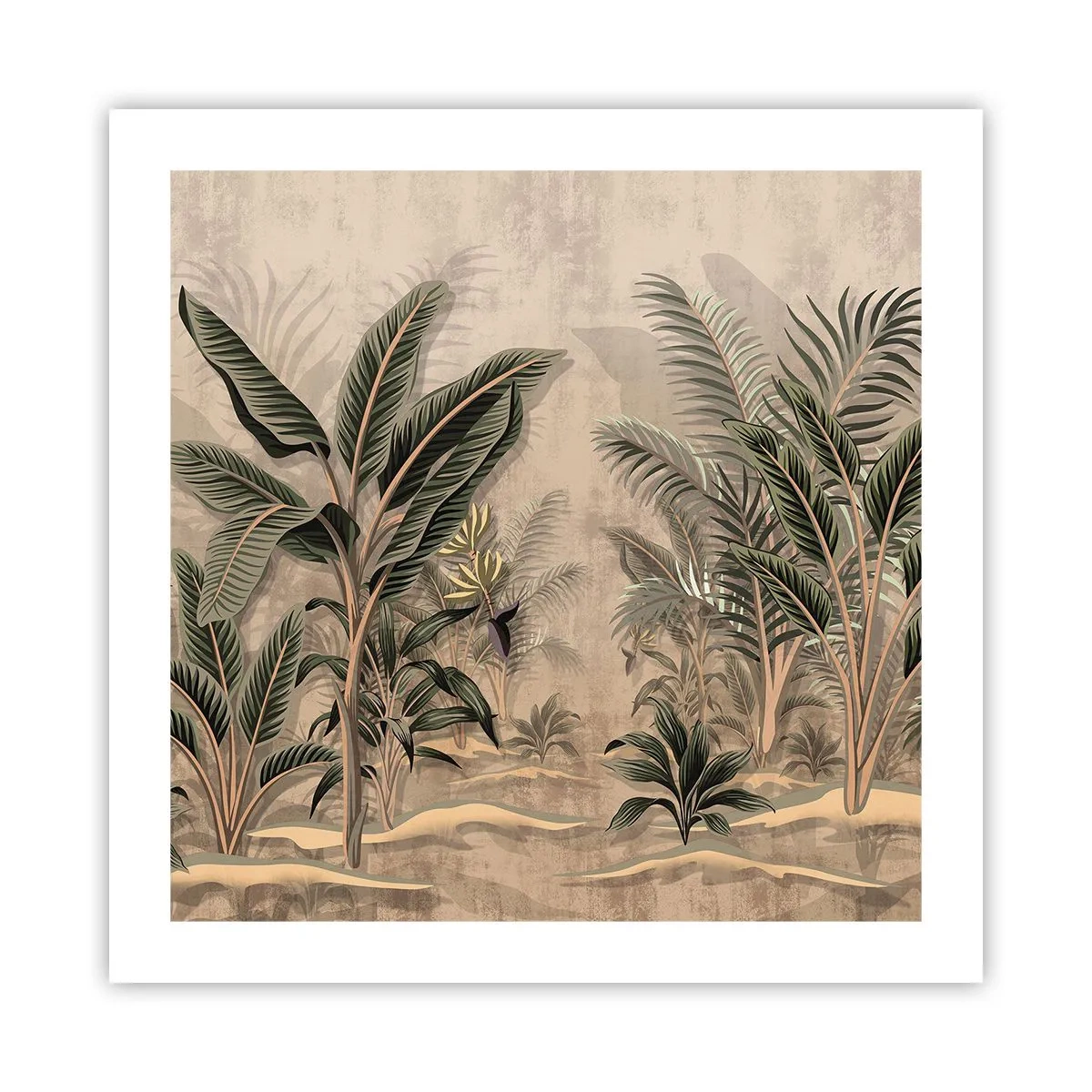 Pôster - Gravura em estilo colonial - 50x50 cm