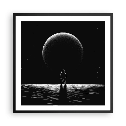 Pôster com moldura preta - Cara a cara - 60x60 cm