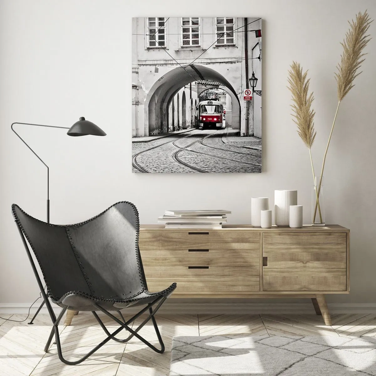 Quadro em vidro - Através do labirinto urbano - 50x70 cm