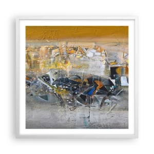 Pôster em moldura branca - Tudo vai se encaixar - 60x60 cm