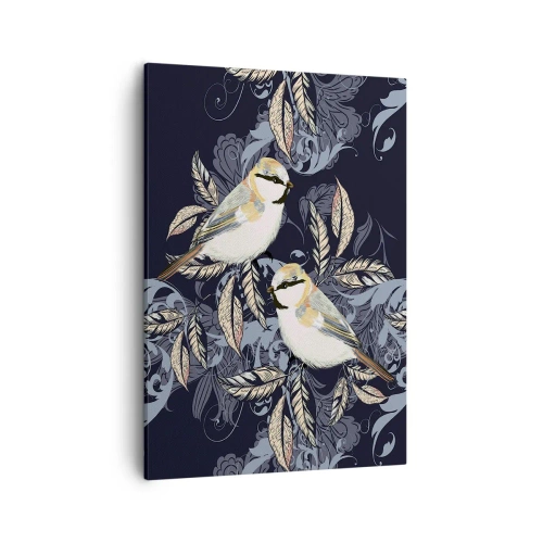 Quadro em tela - Canto amarelo-azul - 50x70 cm