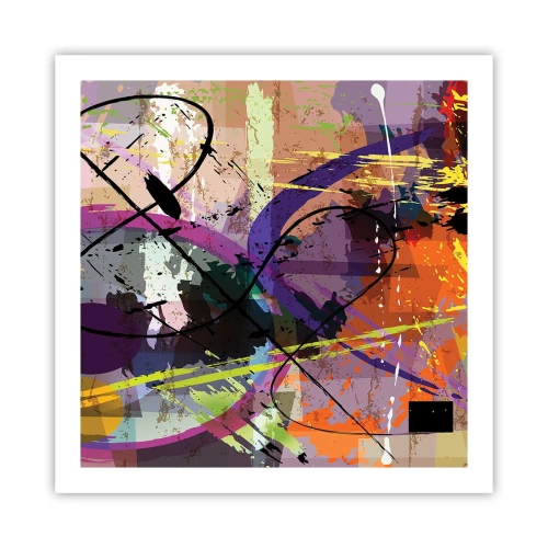 Pôster - Pode ir direto ou ao redor - 60x60 cm