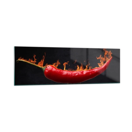 Quadro em vidro - Aperitivo de fogo - 160x50 cm
