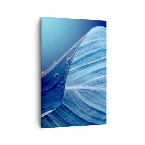 Quadro em tela - Gotas escondidas no azul - 80x120 cm
