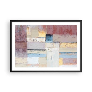Pôster com moldura preta - A paz da geometria - 70x50 cm