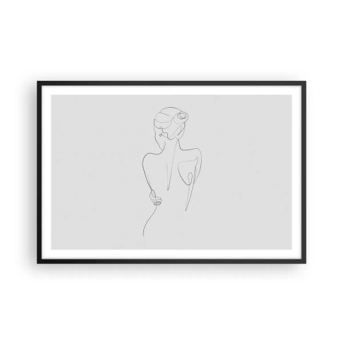 Pôster com moldura preta - Música corporal - 91x61 cm