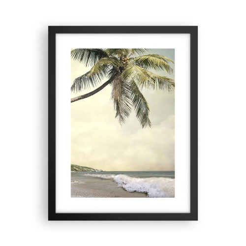Pôster com moldura preta - Sonho tropical - 30x40 cm