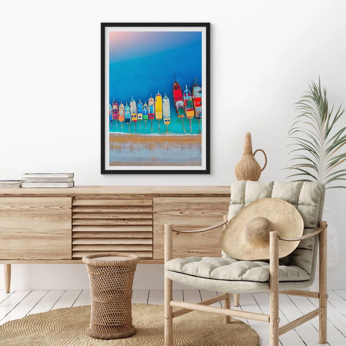 Pôster com moldura preta - Vista panorâmica - 40x50 cm