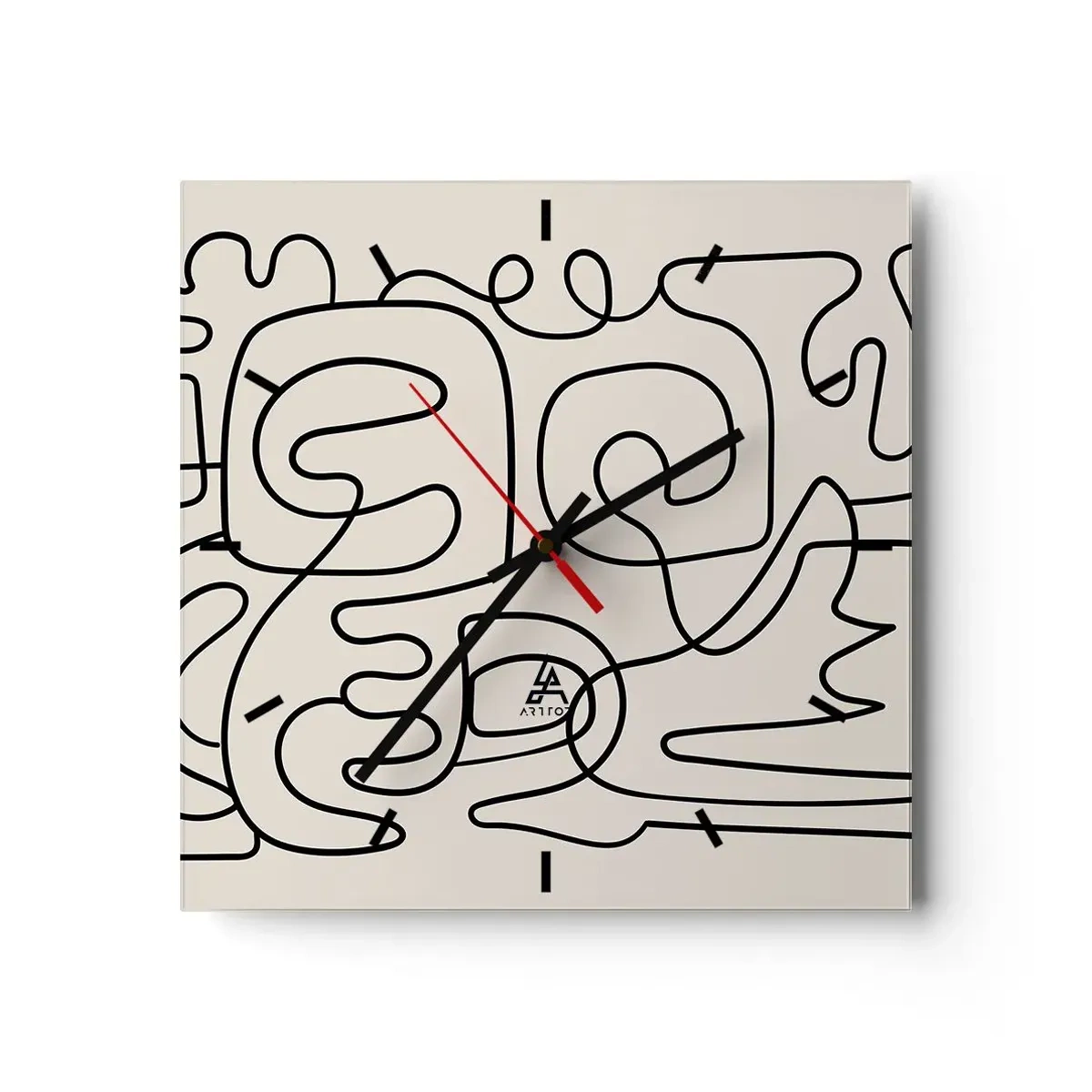 Relógio de parede - Relógio em vidro - Na trilha - 30x30 cm