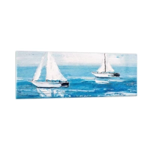 Quadro em vidro - Com um amigo ao meu lado - 90x30 cm
