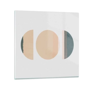 Quadro em vidro - Círculo entre círculos - 70x70 cm