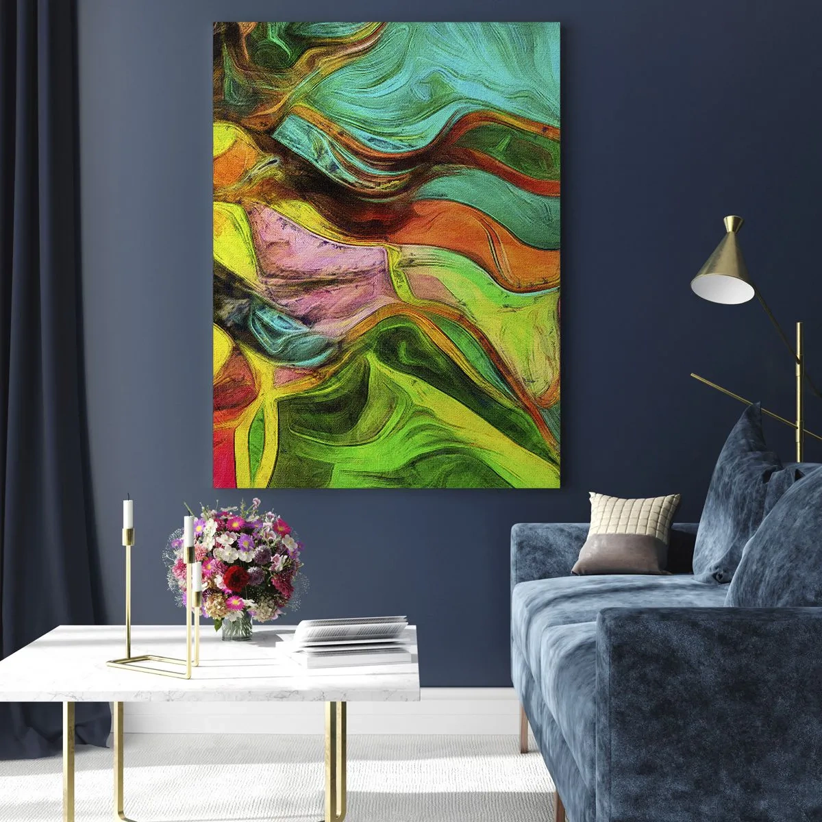 Quadro em vidro - O movimento é vida - 50x70 cm