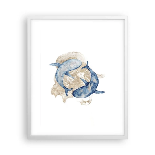 Pôster em moldura branca - Amizade ou amor? - 40x50 cm