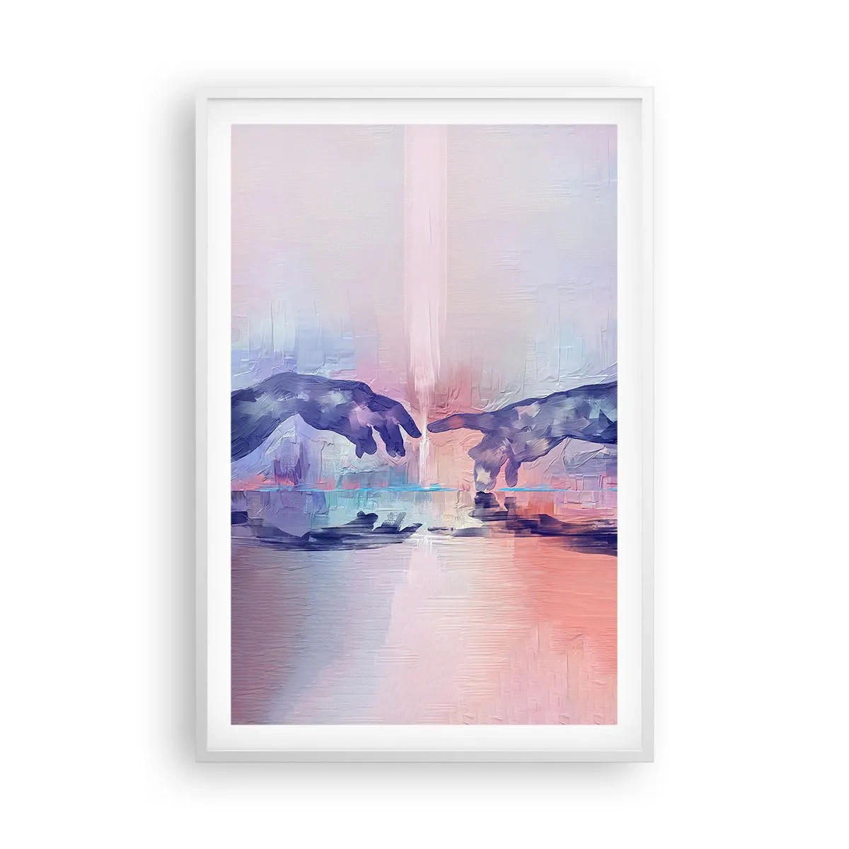 Pôster em moldura branca - Faísca divina da vida - 61x91 cm