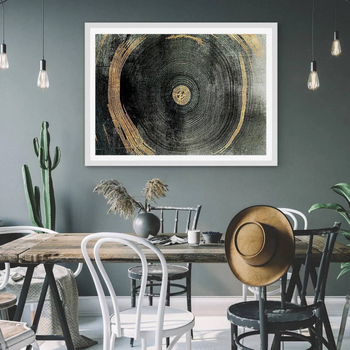 Pôster em moldura branca - Mudança e persistência - 50x40 cm