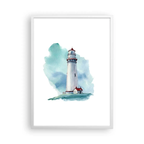 Pôster em moldura branca - A gentil irmã do azul - 50x70 cm