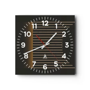 Relógio de parede - Relógio em vidro - Explorar a escuridão - 30x30 cm