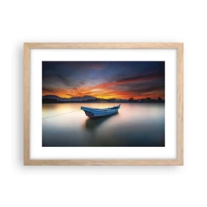 Pôster com moldura de carvalho claro - Uma boa noite se aproxima - 40x30 cm