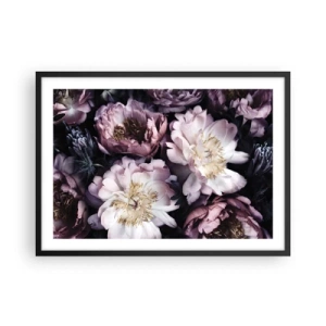 Pôster com moldura preta - Bouquet à moda antiga - 70x50 cm