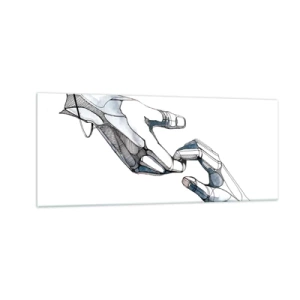 Quadro em vidro - Um bom gesto - 100x40 cm