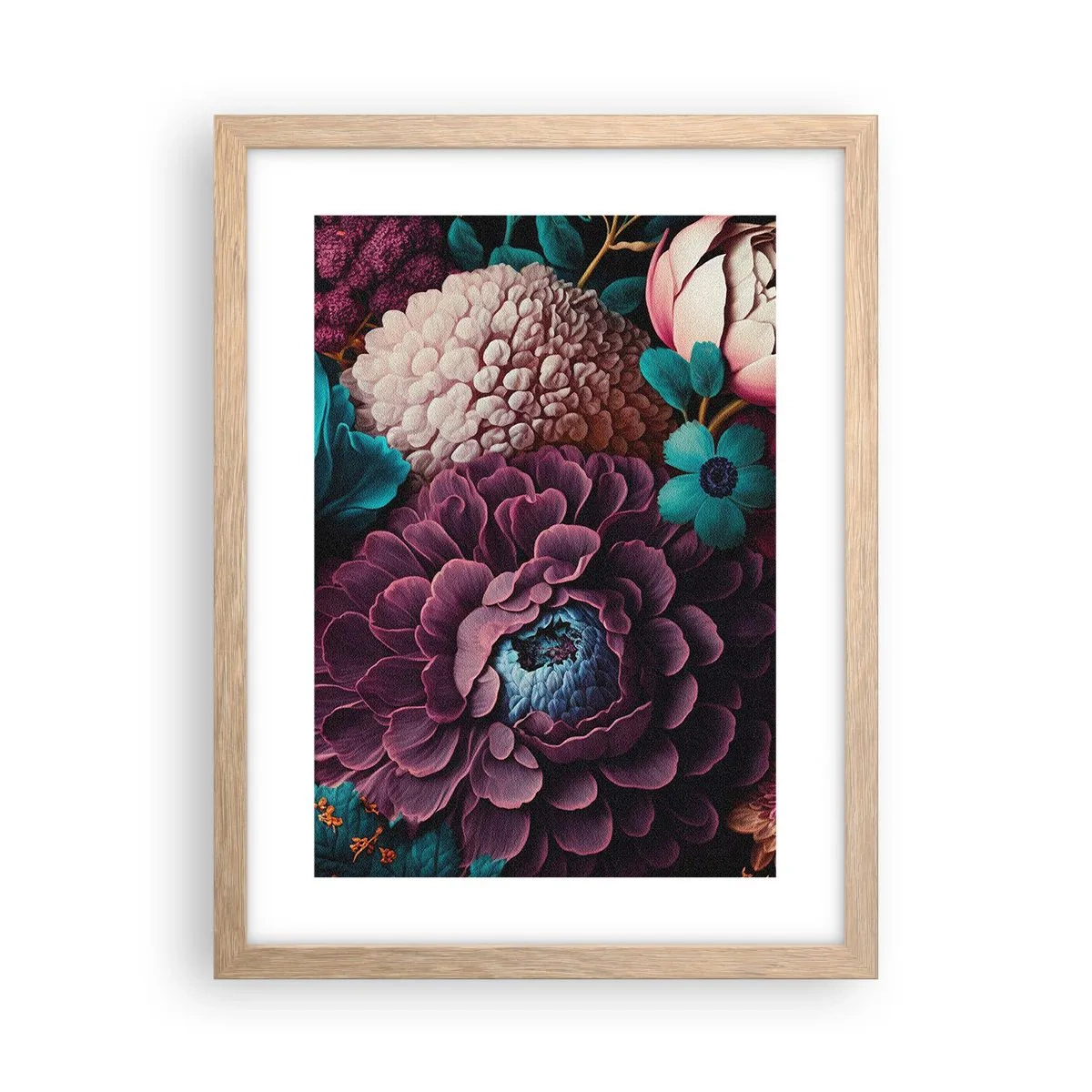 Pôster com moldura de carvalho claro - Natureza em abundância - 30x40 cm