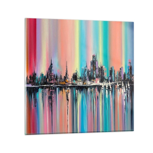 Quadro em vidro - Brilho da noite - 60x60 cm