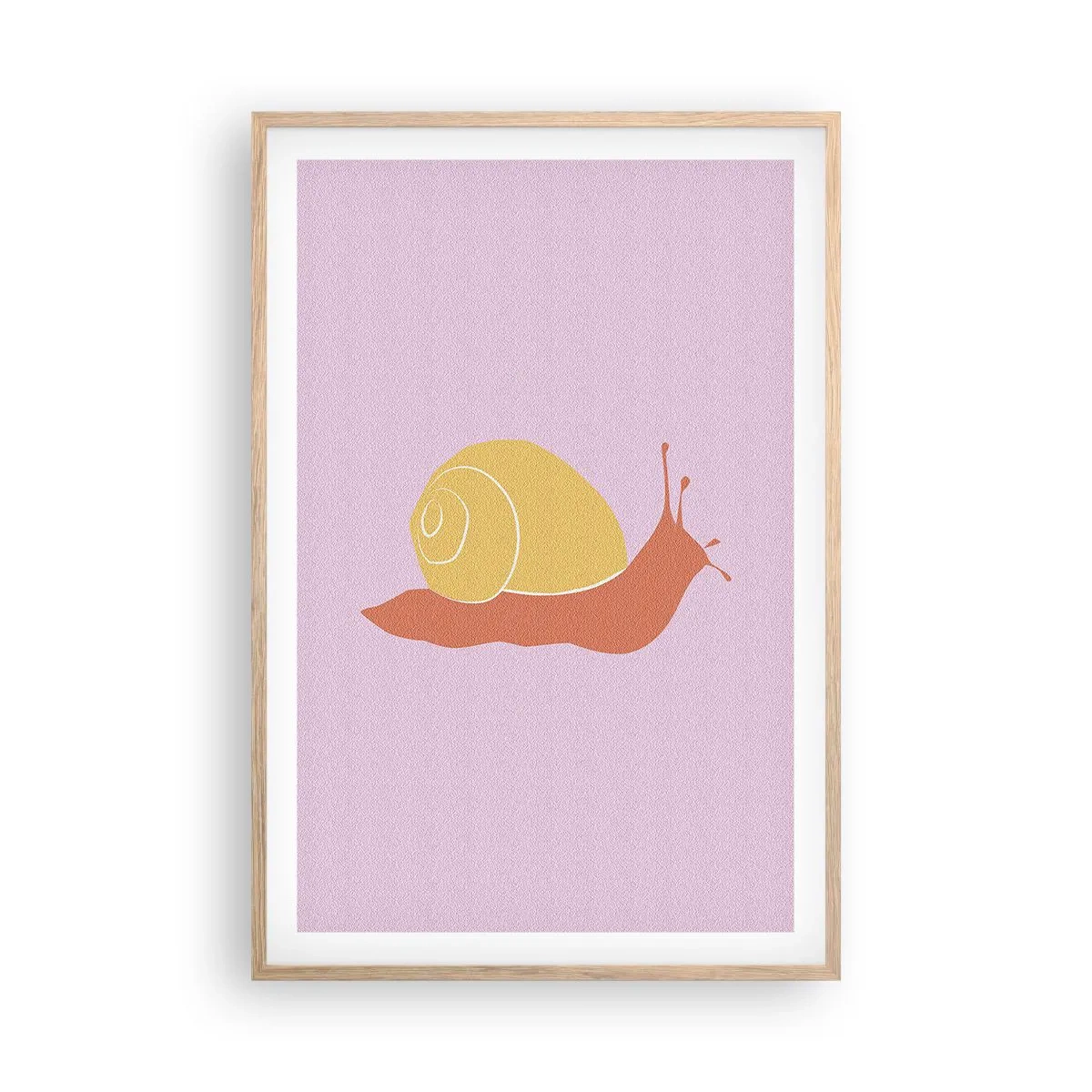 Pôster com moldura de carvalho claro - Não há pressa - 61x91 cm