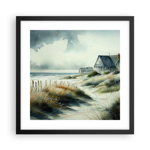 Pôster com moldura preta - Longe da agitação - 40x40 cm