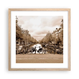 Pôster com moldura de carvalho claro - Vibrações holandesas - 40x40 cm