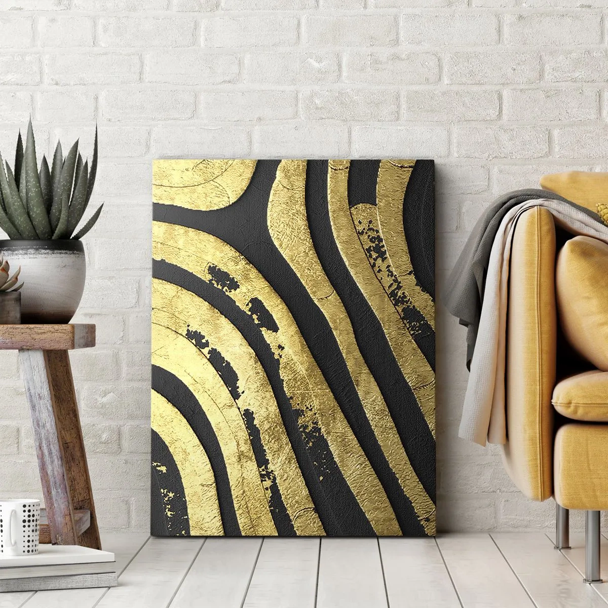 Quadro em tela - Tudo flui - 55x100 cm