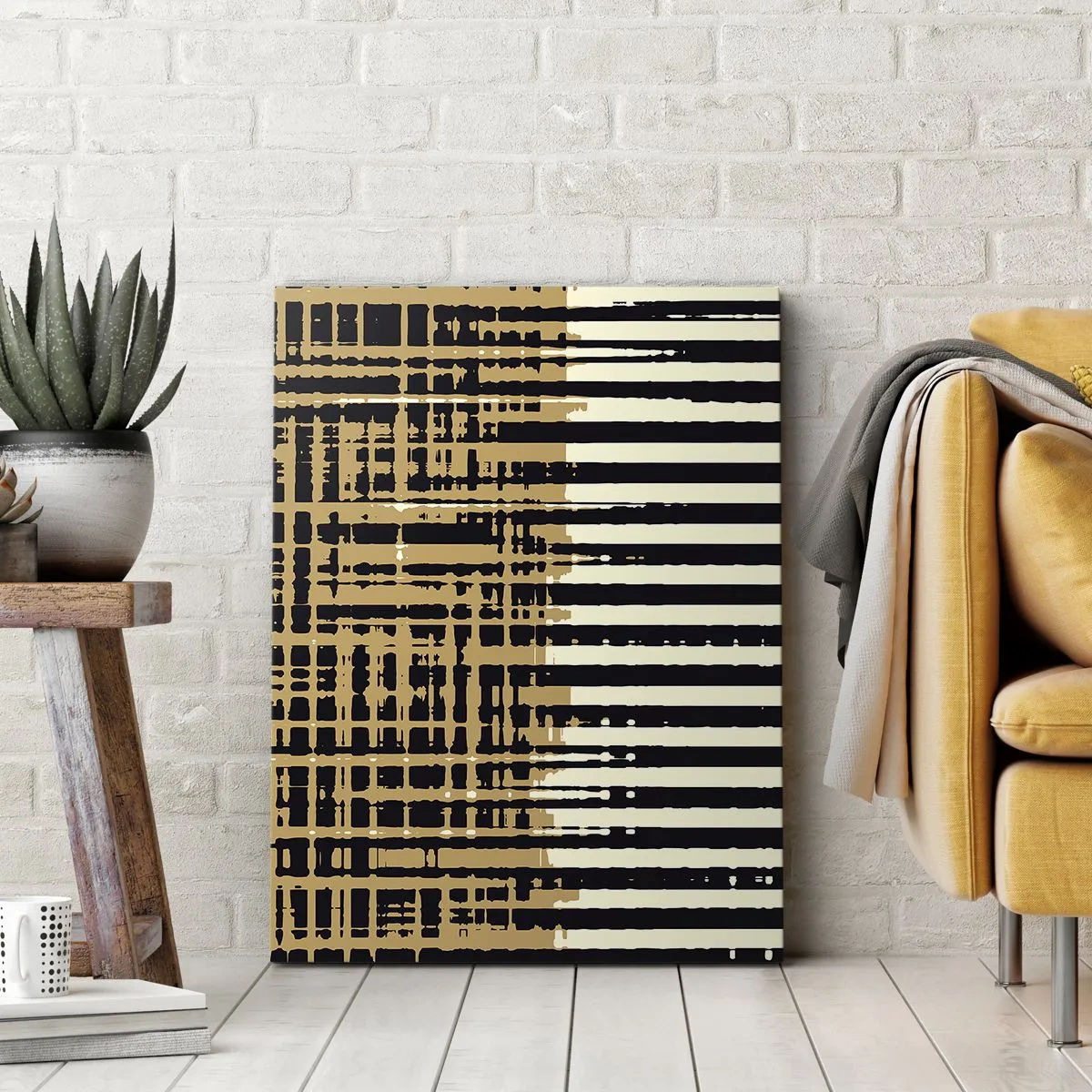 Quadro em tela - Abstração arquitetónica - 80x120 cm