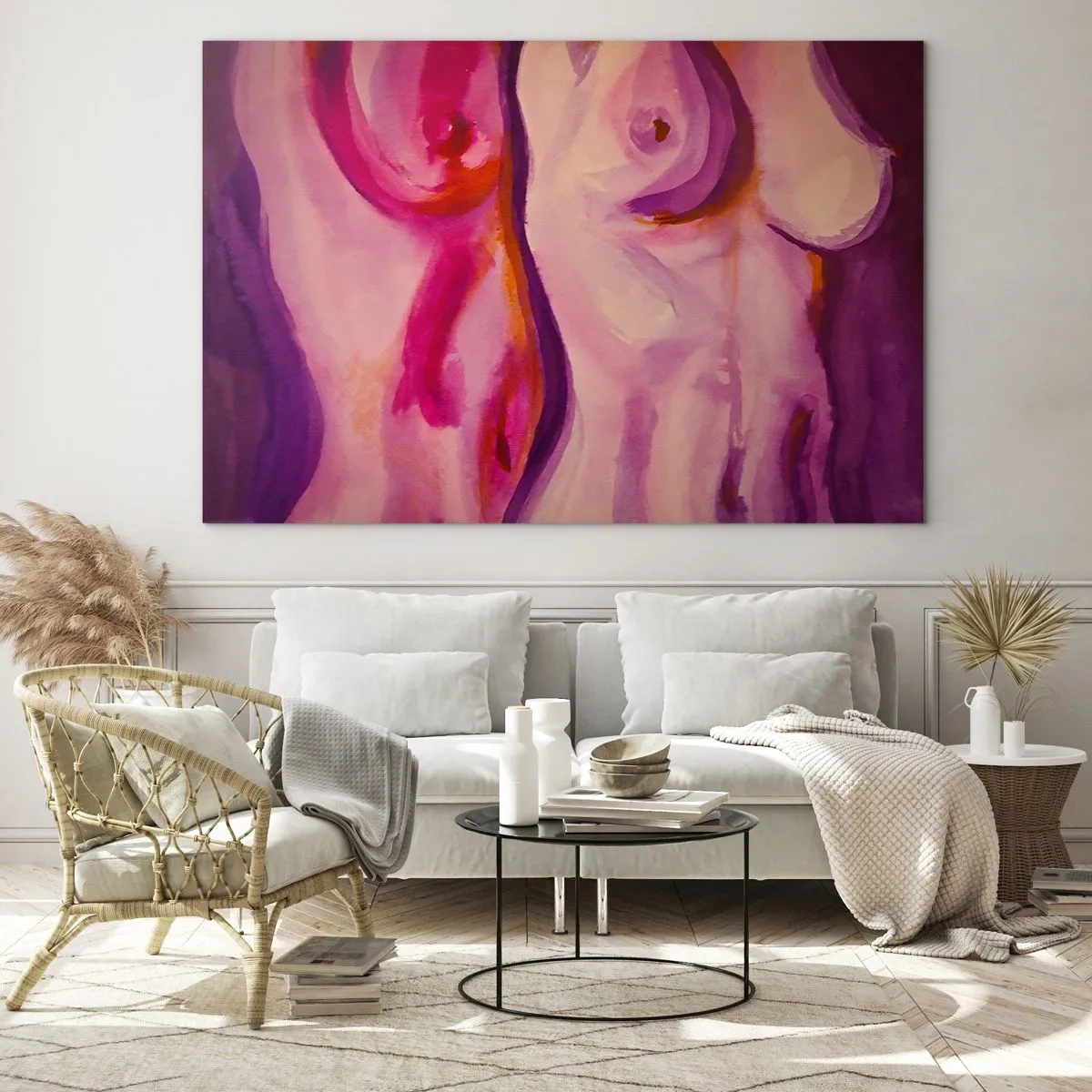 Quadro em vidro - Ode à Feminilidade - 70x50 cm