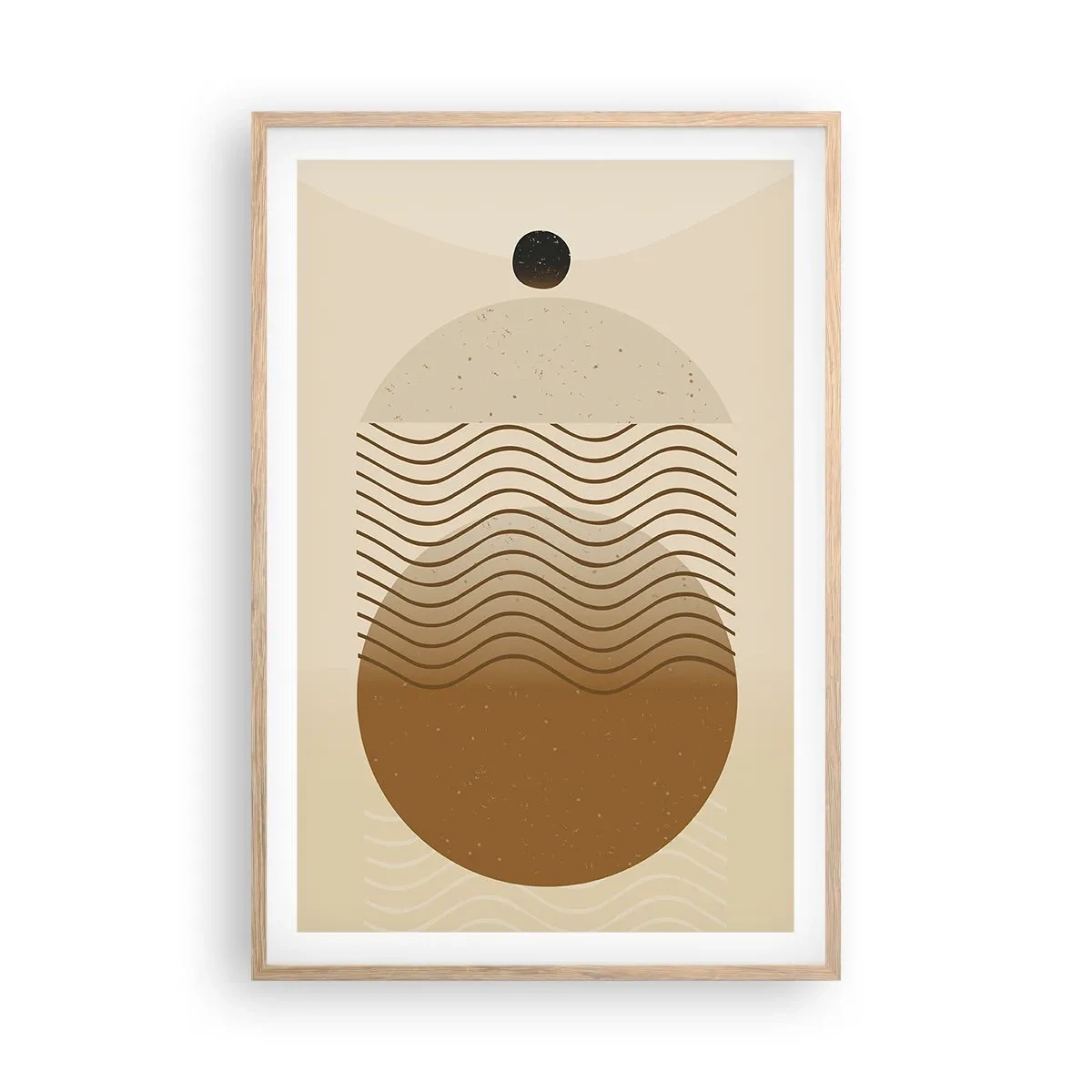 Pôster com moldura de carvalho claro - Sobre a origem das figuras geométricas - 61x91 cm