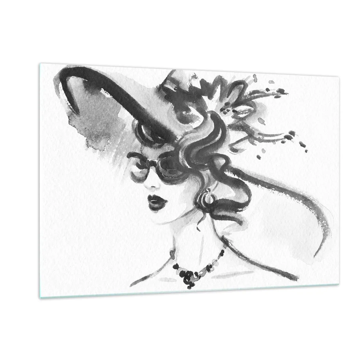 Quadro em vidro - Uma dama com caráter - 120x80 cm
