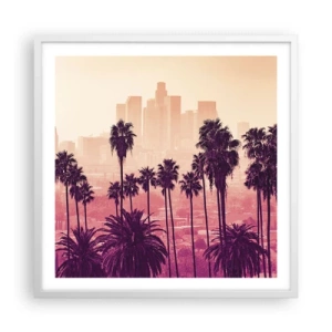 Pôster em moldura branca - Paisagem californiana - 60x60 cm