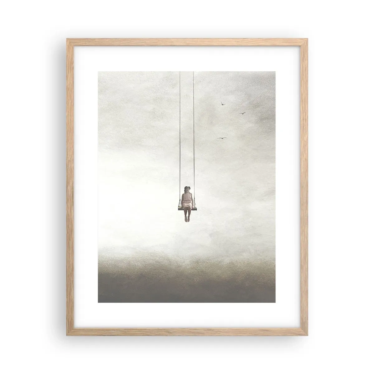 Pôster com moldura de carvalho claro - A criança em nós - 40x50 cm