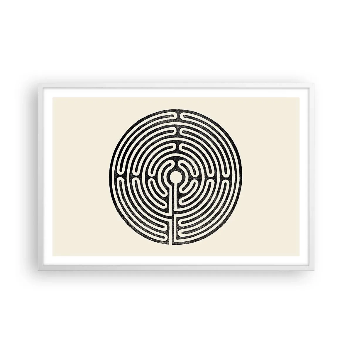 Pôster em moldura branca - Ordem misteriosa - 91x61 cm