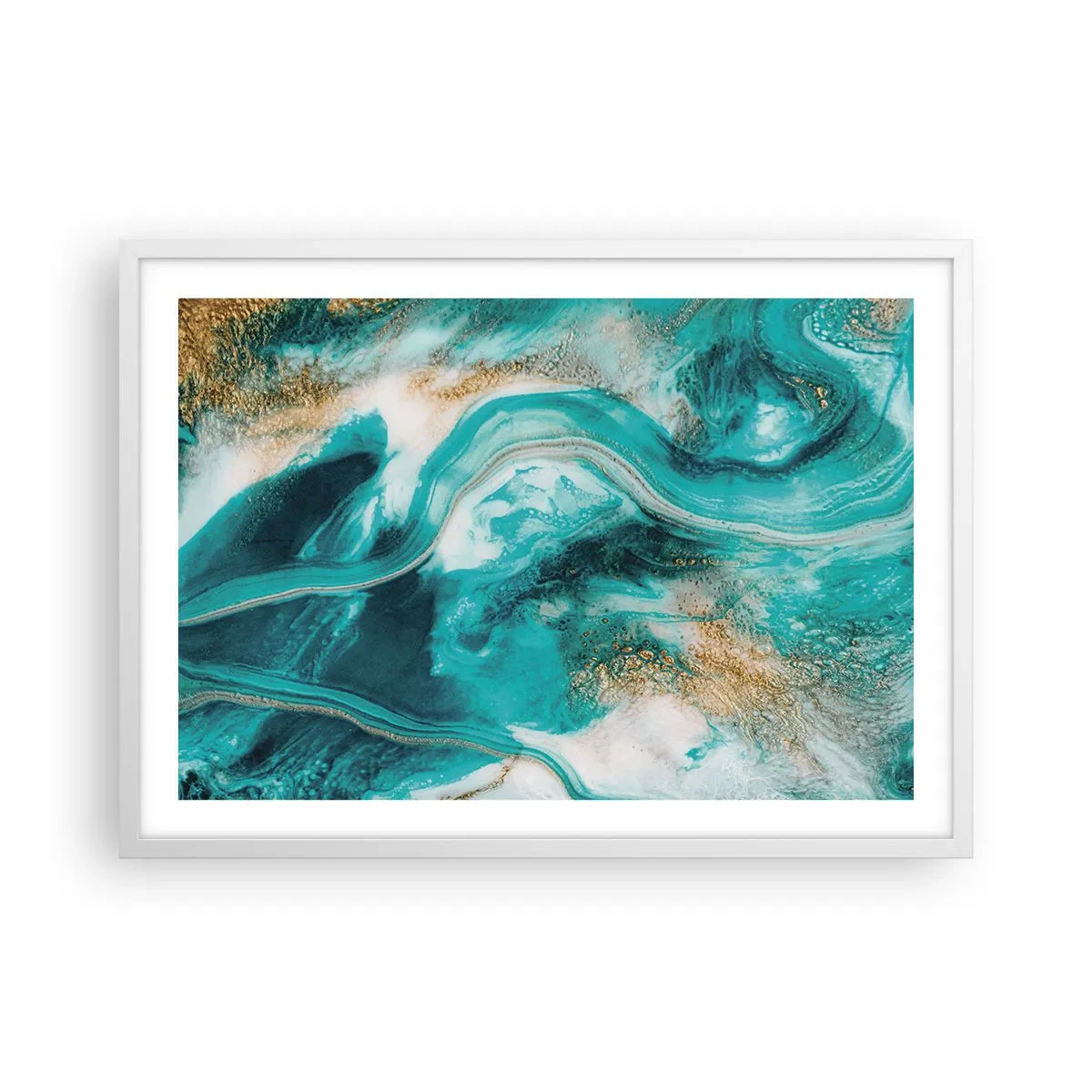 Pôster em moldura branca - Rio do Ouro - 70x50 cm