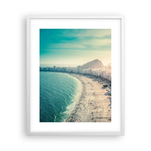 Pôster em moldura branca - Férias eternas no Rio - 40x50 cm