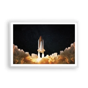 Pôster em moldura branca - Ad astra! - 91x61 cm