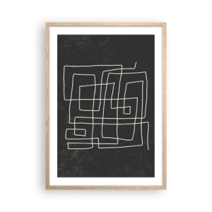 Pôster com moldura de carvalho claro - Não é tão simples - 50x70 cm