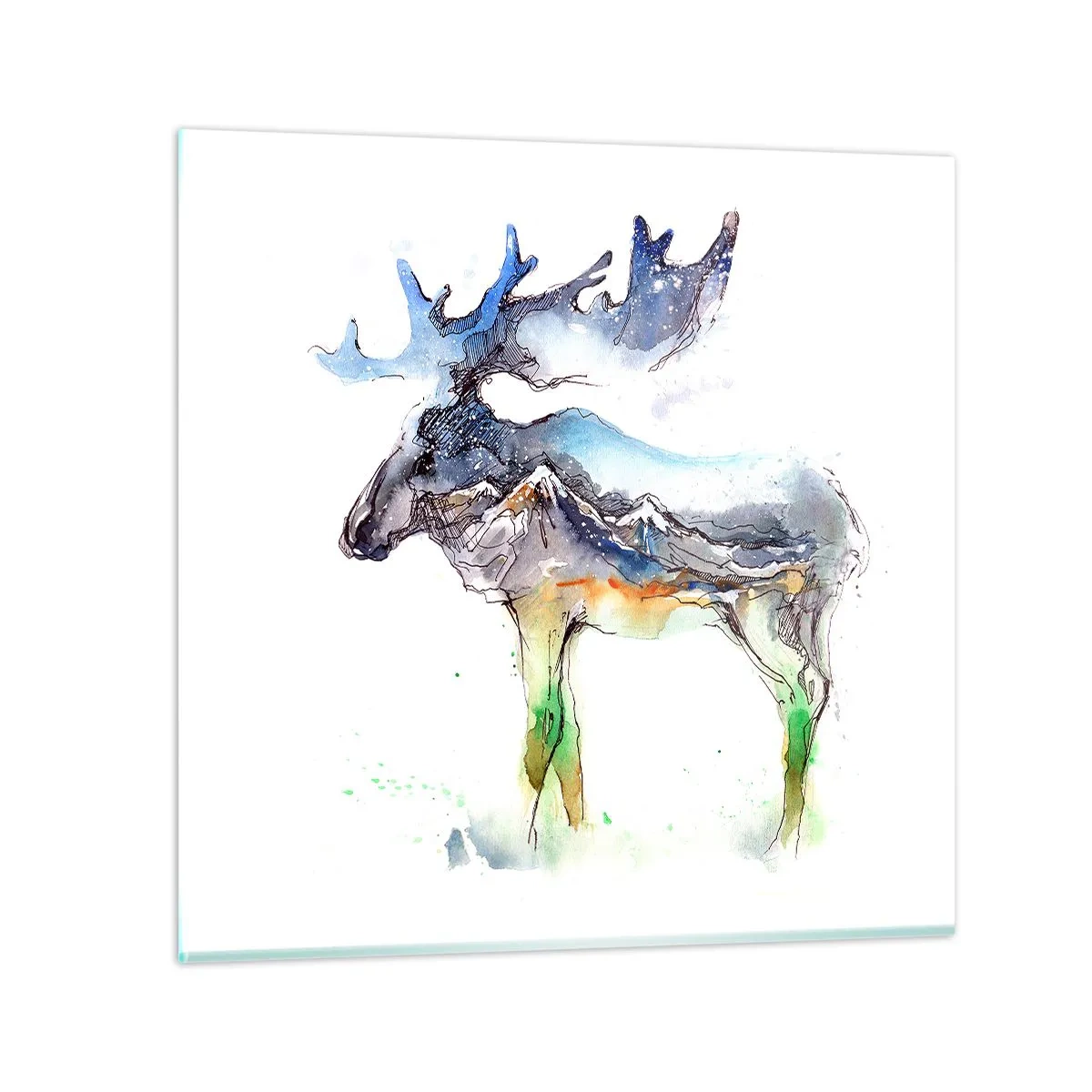 Quadro em vidro - O herói do conto de inverno - 60x60 cm