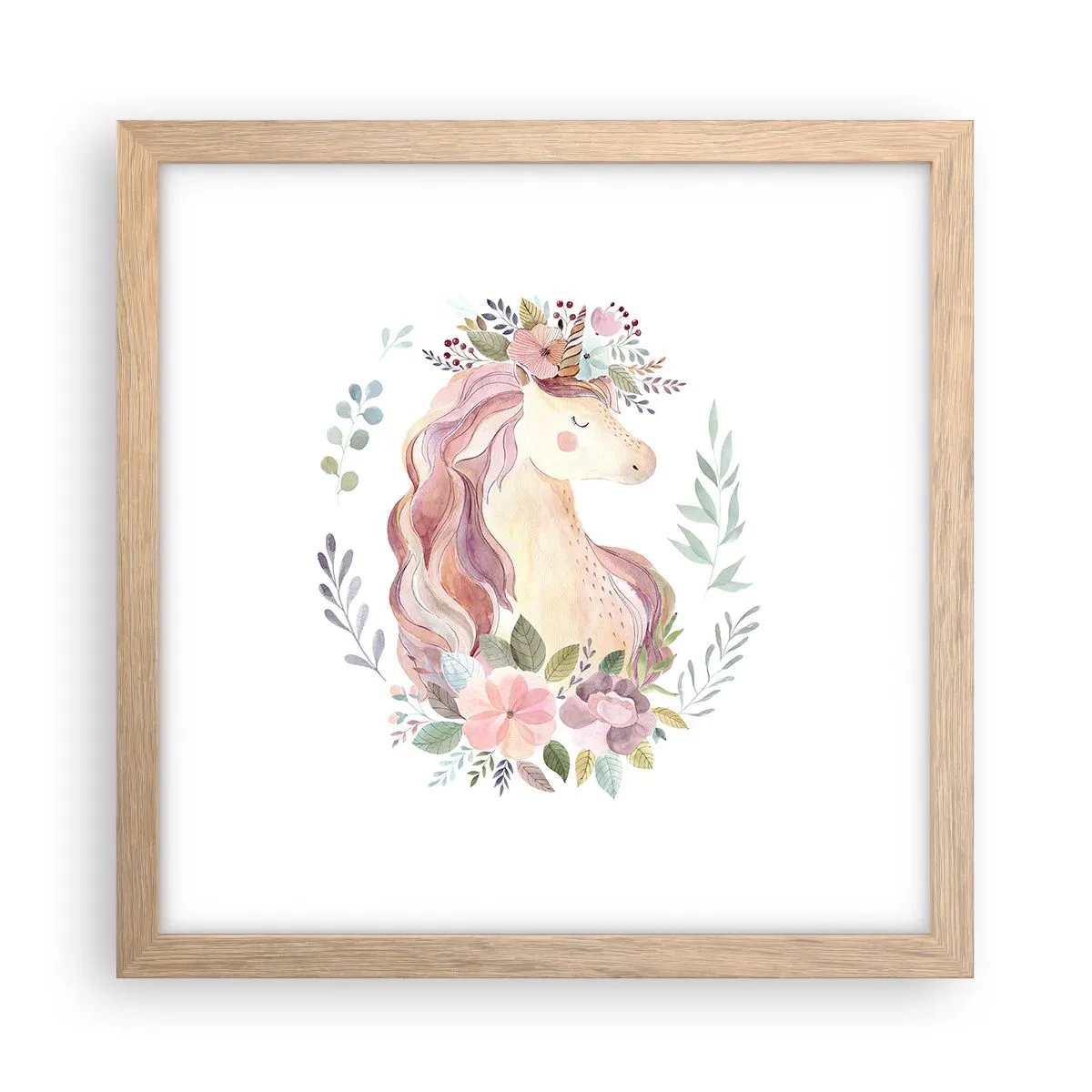 Pôster com moldura de carvalho claro - Um convite ao mundo dos contos de fadas - 30x30 cm