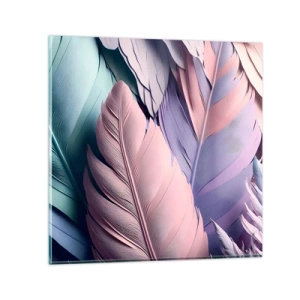 Quadro em vidro - Pássaro chique - 30x30 cm