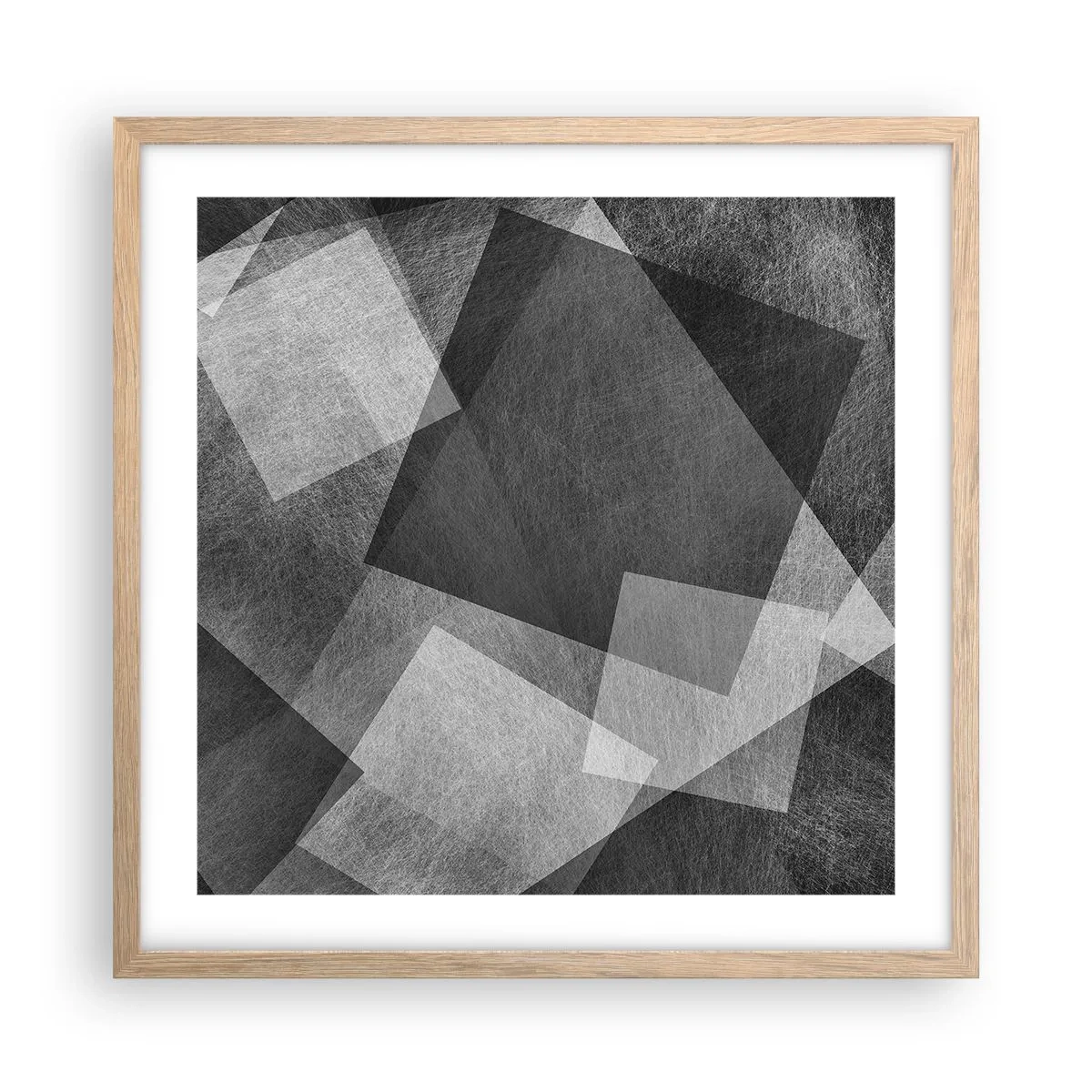 Pôster com moldura de carvalho claro - Um eterno símbolo da durabilidade e da ordem - 50x50 cm