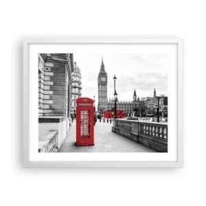 Pôster em moldura branca - Sem dúvida, Londres - 50x40 cm