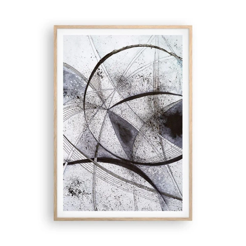Pôster com moldura de carvalho claro - Fantasia futurista - 70x100 cm