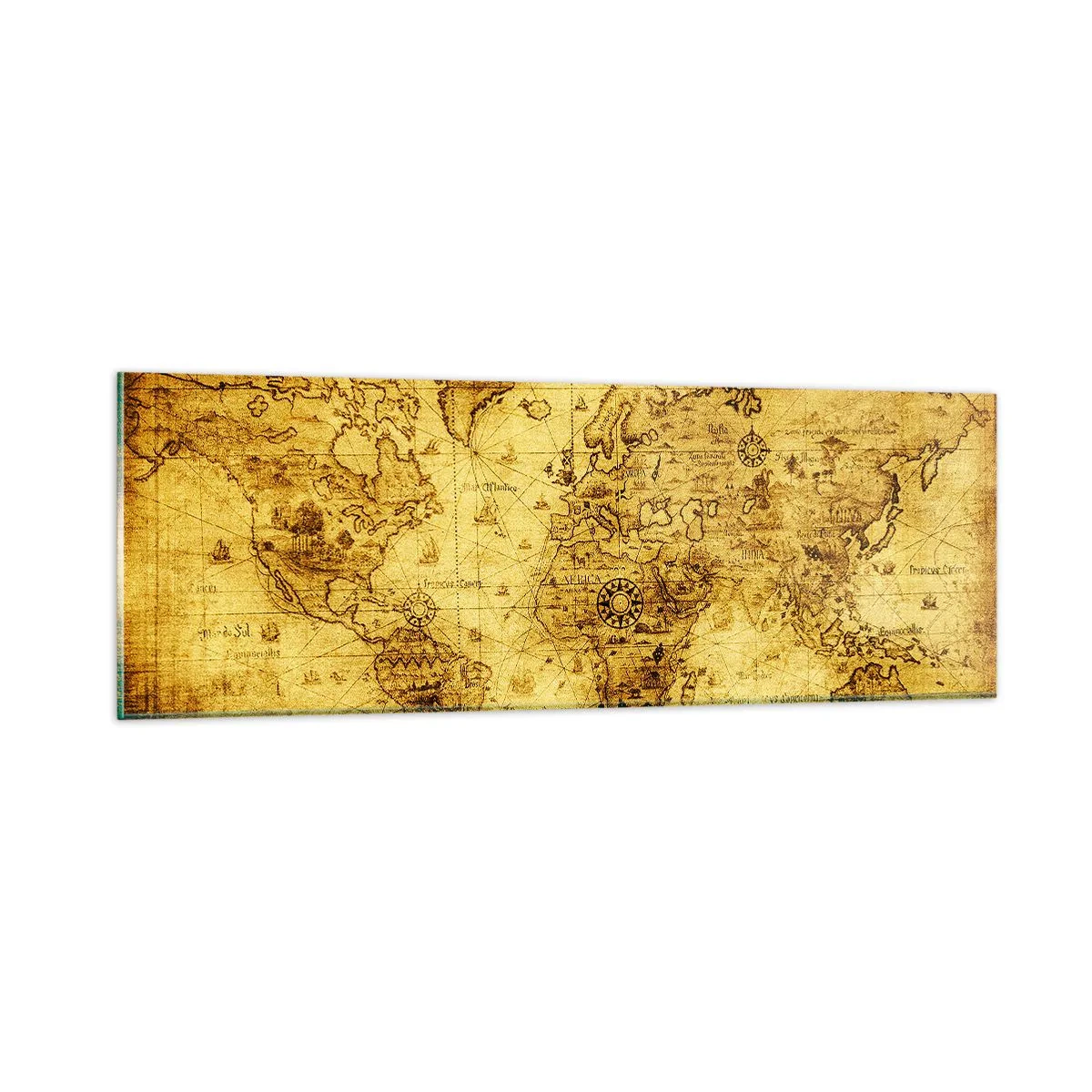 Quadro em vidro - Mundo estranho - 90x30 cm