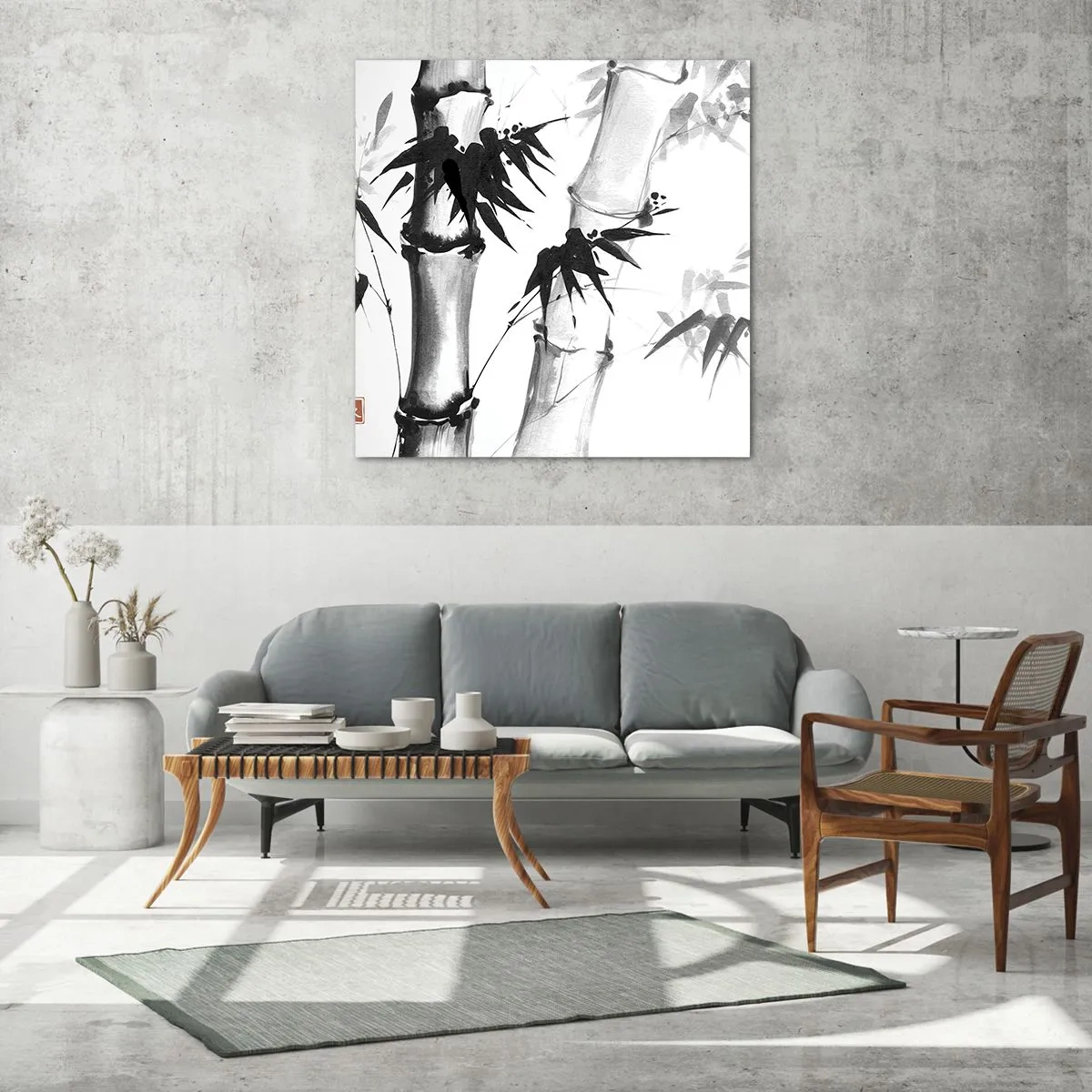 Quadro em vidro - Foco no Oriente - 50x50 cm